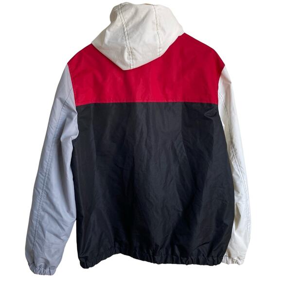 MEMBERS ONLY Blue White Red Colorblock Zip Front Windjacket Sz L - Picture 5 of 7